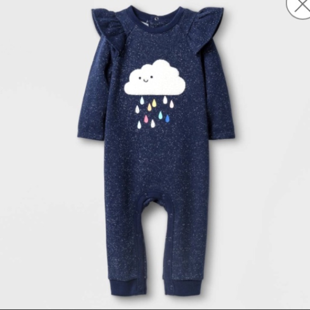 Cat and Jack rain cloud romper